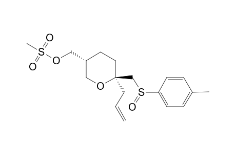 (2R,5R,Rs)-2-Allyl-5-(methanesulfonyloxymethyl)-2-(p-toluenesulfinylmethyl)tetrahydropyran