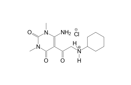 5-pyrimidineethanaminium, 4-amino-N-cyclohexyl-1,2,3,6-tetrahydro-1,3-dimethyl-beta,2,6-trioxo-, chloride