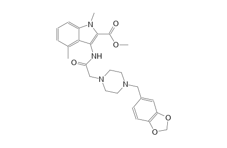 methyl 3-({[4-(1,3-benzodioxol-5-ylmethyl)-1-piperazinyl]acetyl}amino)-1,4-dimethyl-1H-indole-2-carboxylate