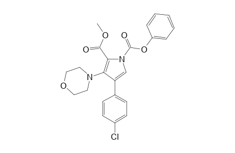4-(4-chlorophenyl)-3-morpholino-pyrrole-1,2-dicarboxylic acid O2-methyl O1-phenyl ester