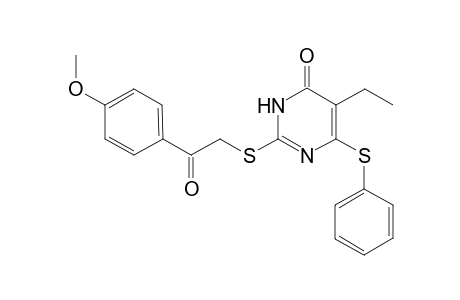 2-[(4'-Methoxyphenacylmethyl)thio]-5-ethyl-6-phenylthio pyrimidin-4(3H)-one