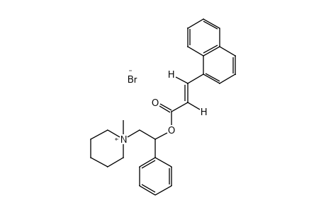 1-(beta-HYDROXYPHENETHYL)-1-METHYLPIPERIDINIUM BROMIDE, trans-1-NAPHTHALENEACRYLATE