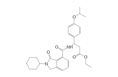 ethyl 3-{[(2-cyclohexyl-3-oxo-2,3-dihydro-1H-isoindol-4-yl)carbonyl]amino}-3-(4-isopropoxyphenyl)propanoate