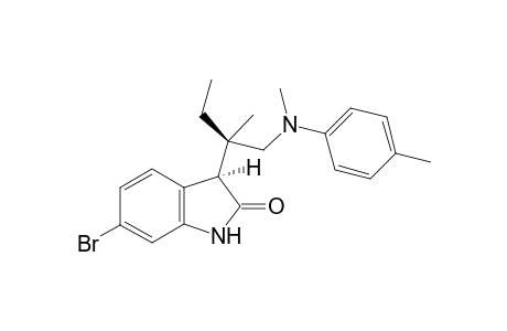 (3R,1'R)6-Bromo-3-{2'-methyl-1'-[methyl(p-tolyl)amino]butan-2'-yl}indolin-2-one