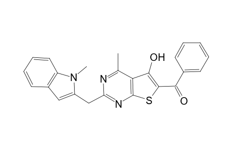 6-[(N-Methylindolyl)methyl]-4-methyl-2-benzoyl-3-hydroxythieno[4,5-d]pyrimidine