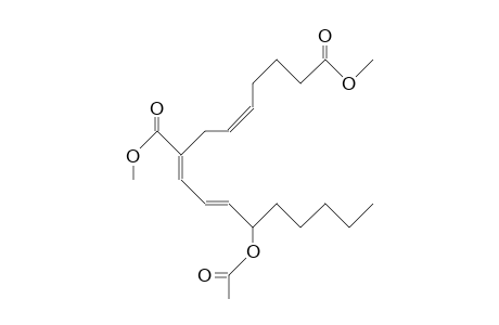 8-Carbomethoxy-12R-acetoxy-heptadeca-Z-5,E-8,E-10-trienoic acid, methyl ester