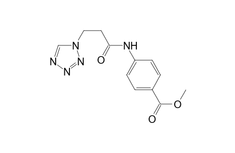 Benzoic acid, 4-[[1-oxo-3-(1H-1,2,3,4-tetrazol-1-yl)propyl]amino]-, methyl ester