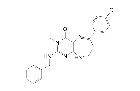 2-(Benzylamino)-6-(4-chlorophenyl)-8,9-dihydro-3-methyl-3H-pyrimido[4,5-b][1,4]diazepin-4(7H)-one