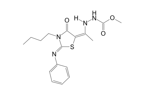 Methyl 2-[1-[3-Butyl-4-oxo-2-(phenylimino)-1,3-thiazolidin-5-ylidene]ethyl]hydrazinecarboxylate