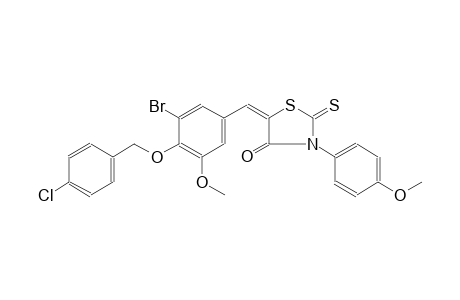 4-thiazolidinone, 5-[[3-bromo-4-[(4-chlorophenyl)methoxy]-5-methoxyphenyl]methylene]-3-(4-methoxyphenyl)-2-thioxo-, (5E)-
