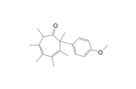 2-(p-Methoxyphenyl)-2,3,4,5,6,7-hexamethyl-3,5-cycloheptadien-1-one