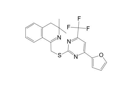 1-[[4-(2-furyl)-6-(trifluoromethyl)pyrimidin-2-yl]sulfanylmethyl]-3,3-dimethyl-4H-isoquinoline