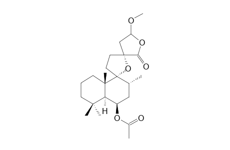 (rel 5S,6R,8R,9R,10S,13R)-6-Acetoxy-9,13-epoxy-15-methoxy-labdan-16,15-olide