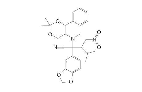 N-(2,2-dimethyl-4-phenyl-1,3-dioxan-5-yl)-N-methyl-N-(1-piperonyl-1-cyano-2-isopropyl-3-nitropropanamine