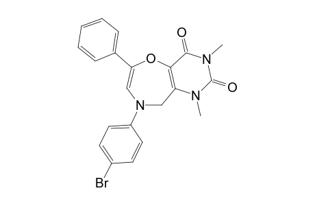 2-(p-bromophenyl)-4-phenyl-7,9-dimethyl-6,8-dioxo-2,3-dihydropyrimidino[5,6-b]-1,5-oxazepine