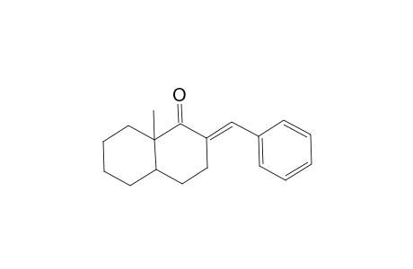1(2H)-Naphthalenone, octahydro-8a-methyl-2-(phenylmethylene)-, trans-