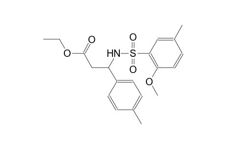 benzenepropanoic acid, beta-[[(2-methoxy-5-methylphenyl)sulfonyl]amino]-4-methyl-, ethyl ester