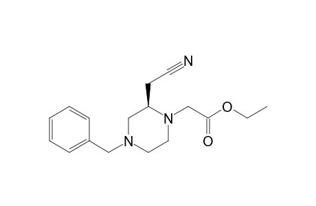 (+)-Ethyl 2-[(2R)-4-benzyl-2-(cyanomethyl)piperazin-1-yl]acetate
