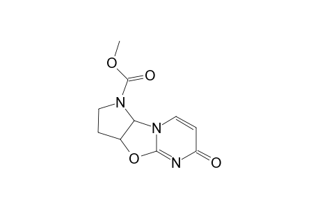 (3aR*,9aS*)-N-(Methoxycarbonyl)-6-oxo-2,3,3a,9a-tetrahydropyrrolo[2',3' :4,5][1,3]oxazolo[3,2-a]pyrimidine