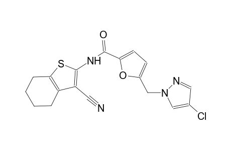 5-[(4-chloro-1H-pyrazol-1-yl)methyl]-N-(3-cyano-4,5,6,7-tetrahydro-1-benzothien-2-yl)-2-furamide