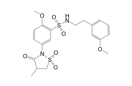 benzenesulfonamide, 2-methoxy-N-[2-(3-methoxyphenyl)ethyl]-5-(4-methyl-1,1-dioxido-3-oxo-2-isothiazolidinyl)-