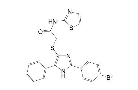 acetamide, 2-[[2-(4-bromophenyl)-5-phenyl-1H-imidazol-4-yl]thio]-N-(2-thiazolyl)-