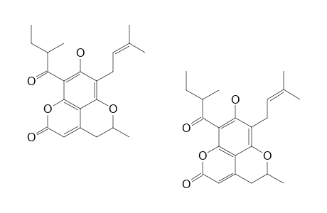 8-HYDROXY-5-METHYL-7-(3-METHYLBUT-2-ENYL)-9-(2-METHYL-1-OXOBUTYL)-4,5-DIHYDROPYRANO-[4,3,2-DE]-CHROMEN-2-ONE