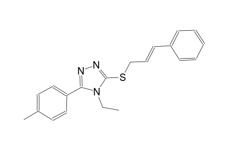 4-ethyl-5-(4-methylphenyl)-4H-1,2,4-triazol-3-yl (2E)-3-phenyl-2-propenyl sulfide