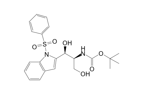 N-[(1S,2S)-1-[1-(benzenesulfonyl)-2-indolyl]-1,3-dihydroxypropan-2-yl]carbamic acid tert-butyl ester