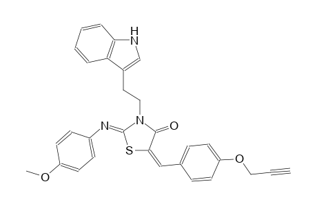 (2Z,5E)-3-[2-(1H-indol-3-yl)ethyl]-2-[(4-methoxyphenyl)imino]-5-[4-(2-propynyloxy)benzylidene]-1,3-thiazolidin-4-one