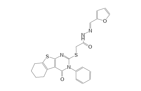 N'-[(E)-2-furylmethylidene]-2-[(4-oxo-3-phenyl-3,4,5,6,7,8-hexahydro[1]benzothieno[2,3-d]pyrimidin-2-yl)sulfanyl]acetohydrazide