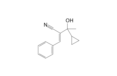 (E)-2-Benzylidene-3-cyclopropyl-3-hydroxybutanenitrile