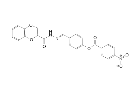 1,4-benzodioxin-2-carboxylic acid, 2,3-dihydro-, 2-[(E)-[4-[(4-nitrobenzoyl)oxy]phenyl]methylidene]hydrazide