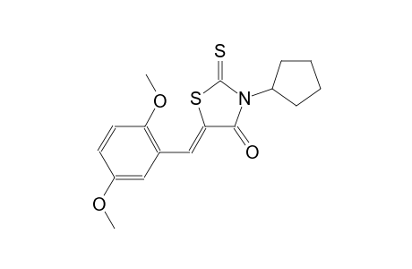 (5Z)-3-cyclopentyl-5-(2,5-dimethoxybenzylidene)-2-thioxo-1,3-thiazolidin-4-one