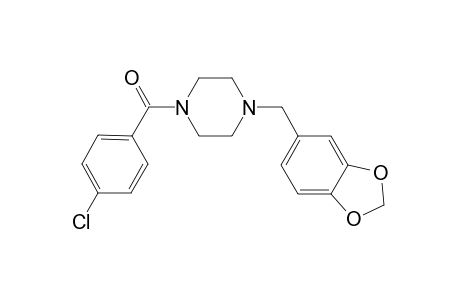 (4-chlorophenyl)-(4-piperonylpiperazino)methanone