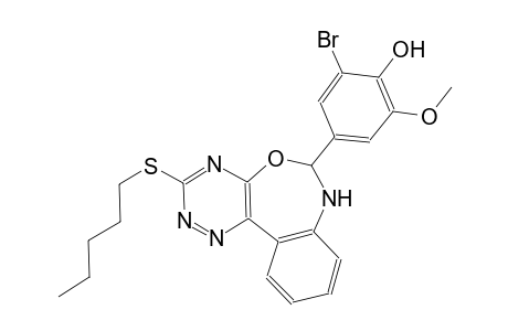2-bromo-6-methoxy-4-[3-(pentylsulfanyl)-6,7-dihydro[1,2,4]triazino[5,6-d][3,1]benzoxazepin-6-yl]phenol