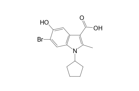 1H-Indole-3-carboxylic acid, 6-bromo-1-cyclopentyl-5-hydroxy-2-methyl-