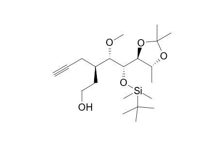 (3R)-3-[(1S,2R)-2-[tert-butyl(dimethyl)silyl]oxy-1-methoxy-2-[(4S,5R)-2,2,5-trimethyl-1,3-dioxolan-4-yl]ethyl]-5-hexyn-1-ol