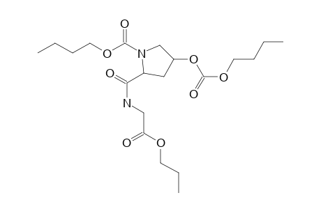 L-Hydroxyprolylglycine, N,o-(butoxycarbonyl)-, propyl ester