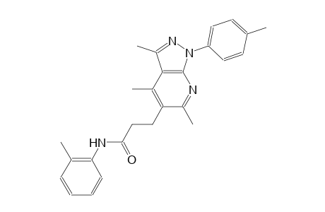 1H-pyrazolo[3,4-b]pyridine-5-propanamide, 3,4,6-trimethyl-N-(2-methylphenyl)-1-(4-methylphenyl)-