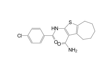 2-[(4-chlorobenzoyl)amino]-5,6,7,8-tetrahydro-4H-cyclohepta[b]thiophene-3-carboxamide