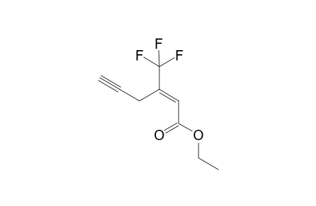 (E)-Ethyl 3-trifluoromethylhex-2-en-5-ynoate
