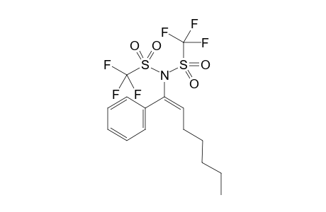 (E)-1,1,1-Trifluoro-N-(1-phenylhept-1-en-1-yl)-N-((trifluoromethyl)sulfonyl)methanesulfonamide