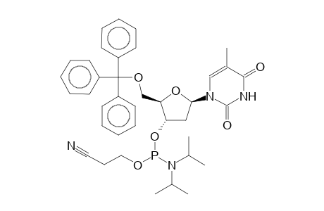 (5'-O-Triphenylmethyl-thymidin-3'-yl)-(2-cyanoethyl)-diisopropylamino-phosphoramidite