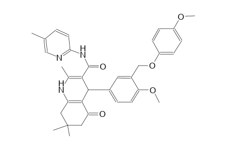 4-{4-methoxy-3-[(4-methoxyphenoxy)methyl]phenyl}-2,7,7-trimethyl-N-(5-methyl-2-pyridinyl)-5-oxo-1,4,5,6,7,8-hexahydro-3-quinolinecarboxamide