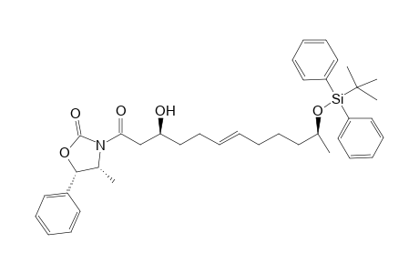 (4R,5S)-3-[(E,3S,11S)-11-[tert-butyl(diphenyl)silyl]oxy-3-hydroxy-1-oxododec-6-enyl]-4-methyl-5-phenyl-2-oxazolidinone