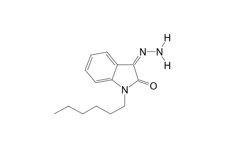 (3Z)-1-hexyl-3-hydrazinylidene-1,3-dihydro-2H-indol-2-one