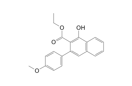 2-Naphthalenecarboxylic acid, 1-hydroxy-3-(4-methoxyphenyl)-, ethyl ester