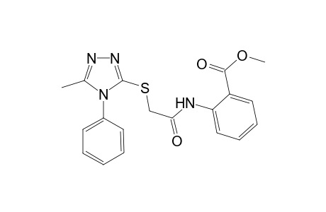 Benzoic acid, 2-[[2-[(5-methyl-4-phenyl-4H-1,2,4-triazol-3-yl)thio]acetyl]amino]-, methyl ester