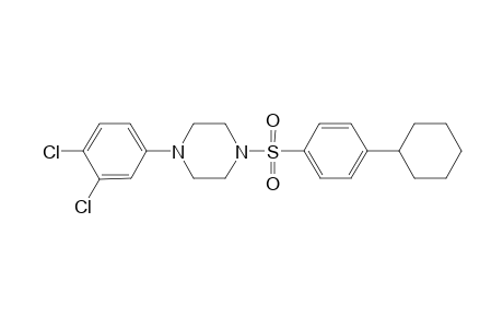 1-(4-Cyclohexylphenyl)sulfonyl-4-(3,4-dichlorophenyl)piperazine